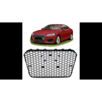 [Sport Grille All Gloss Black suitable for AUDI A5 (F5) Coupe Sportback Convertible Pre-Facelift 2016-2019]