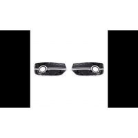 [Sport Fog Light Covers Chrome & Black suitable for AUDI Q3 (8U) Pre-Facelift 2011-2015]