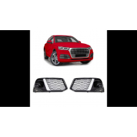 [Sport Fog Light Covers Silver suitable for AUDI Q5 (FY) Pre-Facelift 2018-2021]