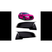 [Side Mirror Cover Set Gloss Black suitable for BMW 1 (F20, F21) 2 (F22, F23, F87) 3 (F30, F31) 4 (F32, F33, F36) X1 (E84) 2012-2019]