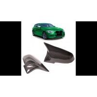 [Side Mirror Cover Set Carbon Fiber suitable for BMW 1 (F20, F21) 2 (F22, F23, F87) 3 (F30, F31) 4 (F32, F33, F36) X1 (E84) 2012-2019]