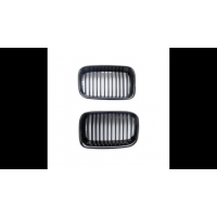 [Sport Grille Single Line Gloss Black suitable for BMW 3 (E36) Coupe Touring Compact Convertible Sedan Pre-Facelift 1991-1996]