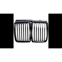 [Sport Grille Single Line Gloss Black suitable for BMW 3 (E30) Sedan Touring Convertible 1987-1994]