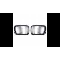 [Sport Grille Single Line Matt Black suitable for BMW 3 (E36) Coupe Touring Compact Convertible Sedan Facelift 1996-1999]