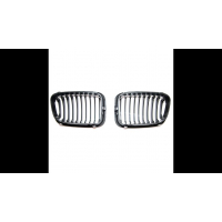 [Sport Grille Single Line Matt Black suitable for BMW 3 (E46) Sedan Compact Touring Pre-Facelift 1998-2001]