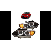 [Headlights Xenon Black RHD DRL suitable for BMW 3 (E92) Coupe (E93) Convertible Pre-Facelift 2007-2010]