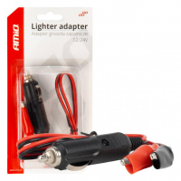 [Lighter socket adapter with crocodile output 12V 24V 60cm AMIO-03802]