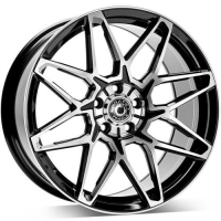 [WRATH ALLOY WHEELS WF-6 - GLOSS BLACK POLISHED FACE]