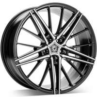 [WRATH ALLOY WHEELS WF-5 - GLOSS BLACK POLISHED FACE]