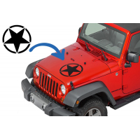 [A Sticker Star univerzális Jeep Wrangler JK teherautóhoz vagy más autókhoz Black]