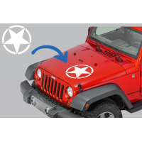 [A Sticker Star univerzális Jeep Wrangler JK teherautóhoz vagy más autókhoz fehér]