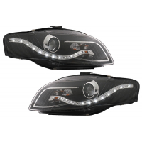 [Fényszórók LED DRL DAYLIGHT Audi A4 B7-hez (2004.11-2008.03.) Black]