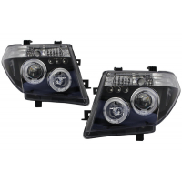 [Fényszórók Angel Eyes Nissan Navara D40 (2004-2009) Nissan Pathfinder R51 (2005-2008) Black]