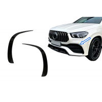 [Első lökhárító szárnyak oldalsó bordák Flics alkalmas Mercedes GLE W167 GLE Coupe C167 (2019-től) csak AMG Sport line lökhárító GLE53 Design Piano Black]