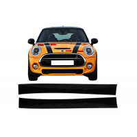 [Készlet matrica Vinil fehér Black motorháztető felső motorháztető MINI R50 R52 R53 R56 R57 Clubman R55 (2001-2017) Prémium minőséghez]