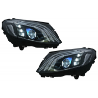 [Teljes LED-es fényszórók a Mercedes C-osztály W205 S205 (2014-2020) LHD W222 Design]